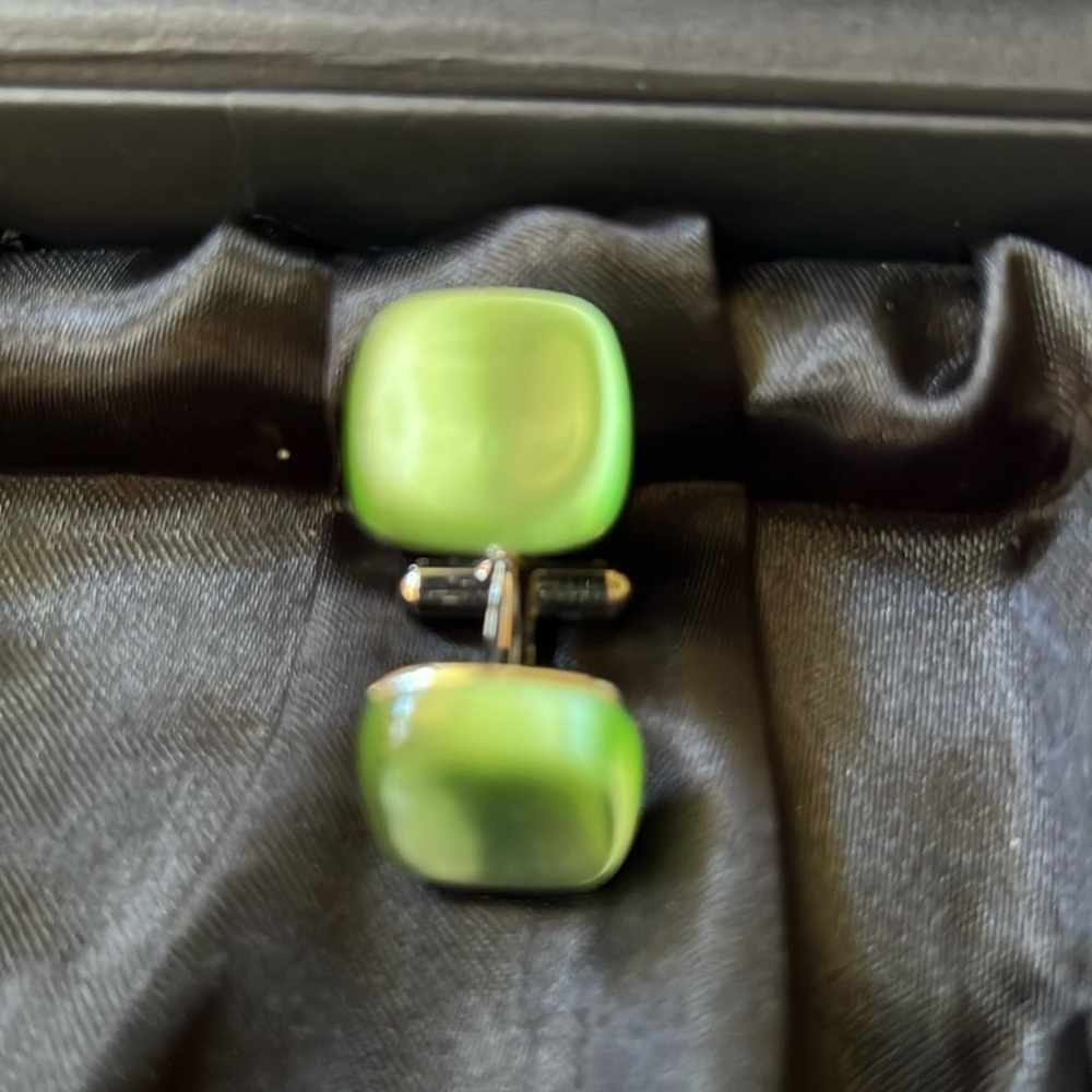 Green Cuff Links